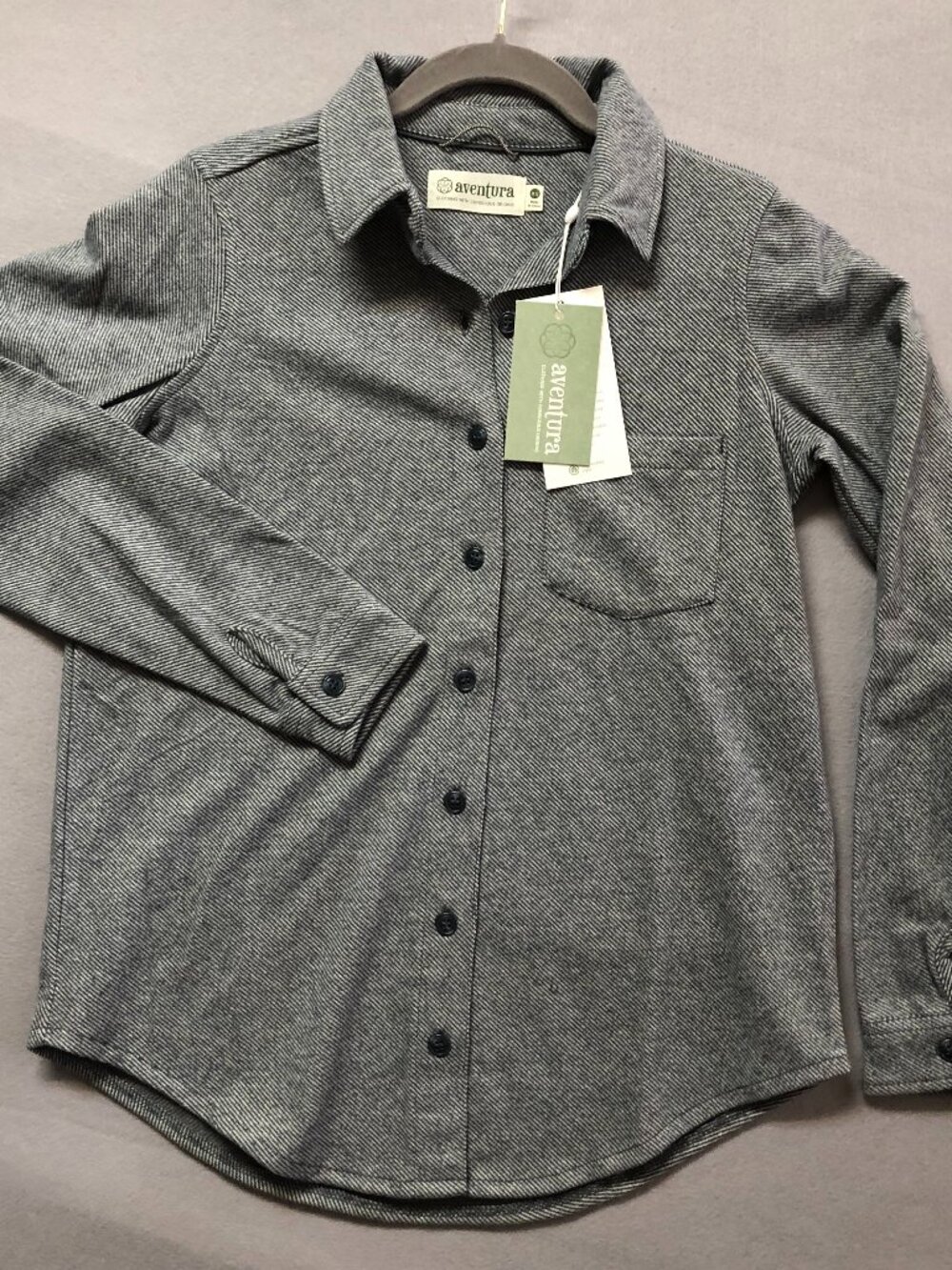 NWT Aventura Luscious Shirt Boyfriend Fit "Shacket" XS Ombre Blue Fleece